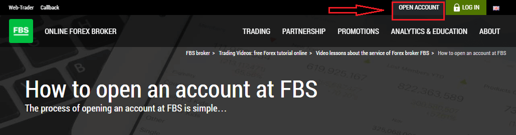 FBS ثبت نام و واریز - مراحل ایجاد و تامین مالی حساب شما