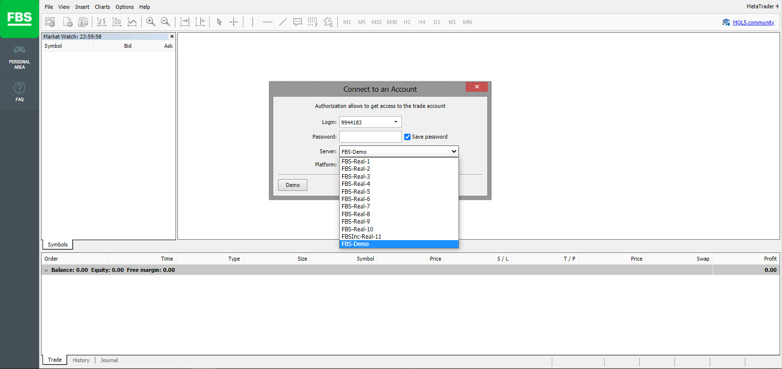 Како депоновати новац и трговати на Форек-у на FBS