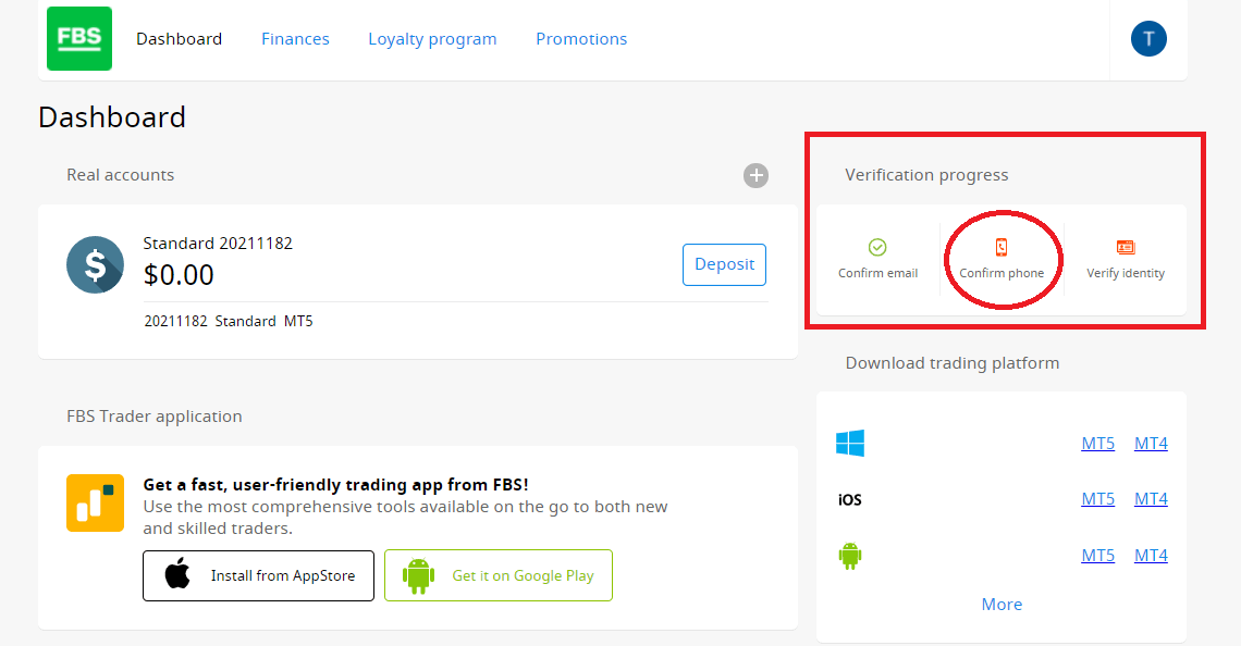 Como fazer login e verificar a conta no FBS