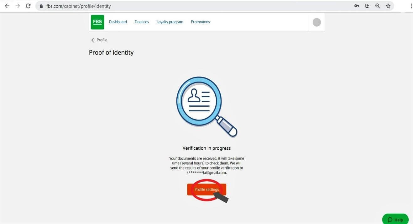 Como fazer login e verificar a conta no FBS