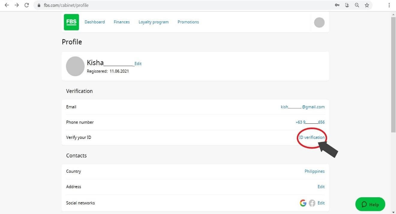 Como verificar a conta na FBS