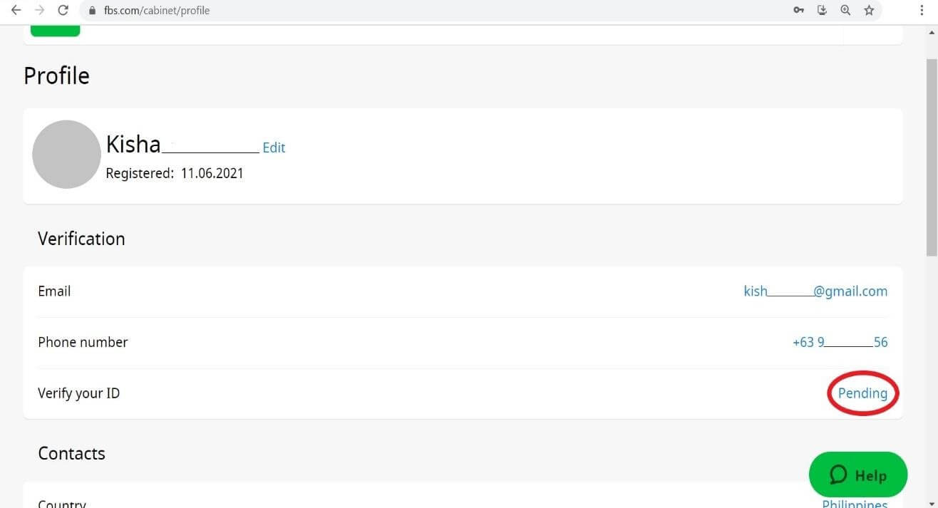 Como verificar a conta na FBS